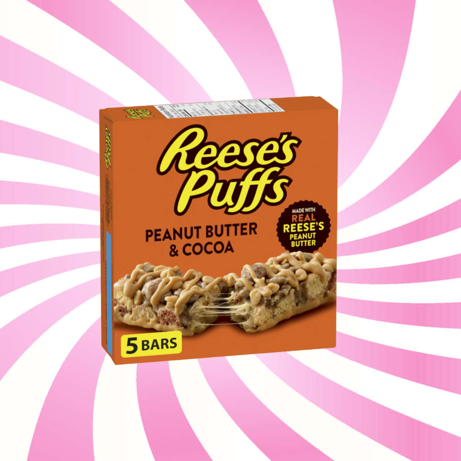 Reese's Puffs Treats Cereal Bars 5-Pack 120g