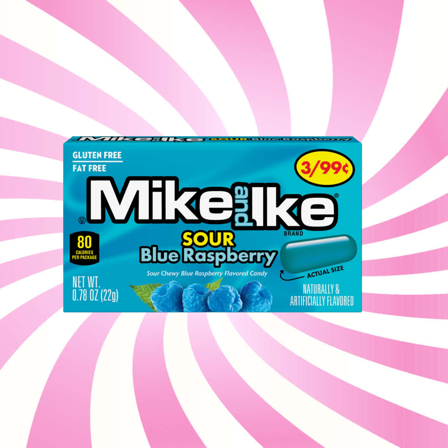 Mike and Ike Sour Blue Raspberry 22g NEW FLAVOUR