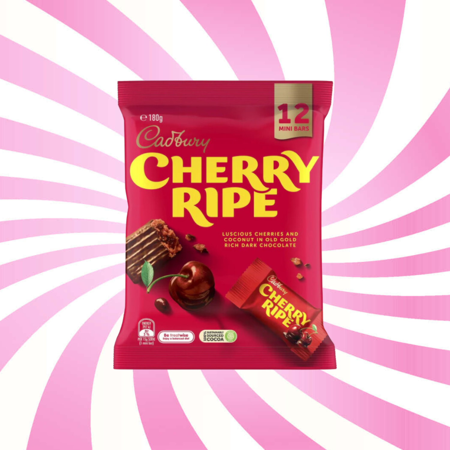 Cadbury Cherry Ripe 12pack 180g (Australia)